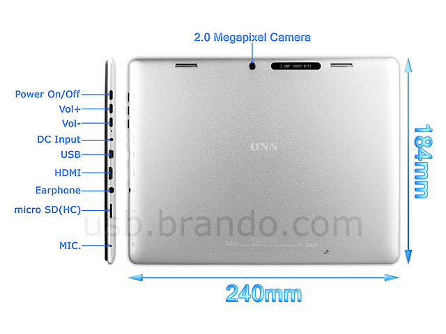 ONN M6 Android Tablet with Keyboard