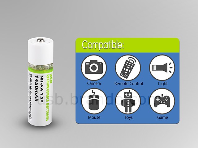 Lightors USB AA Rechargeable Battery