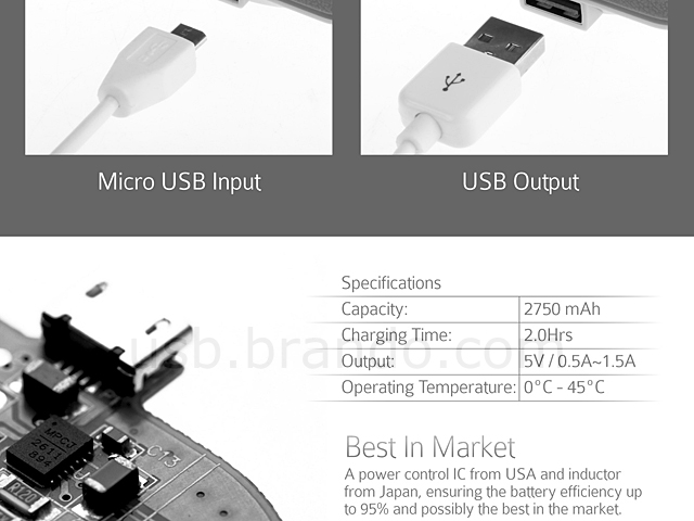 M.Craftsman Breathe - Luxury Portable Charger 2,750mAh