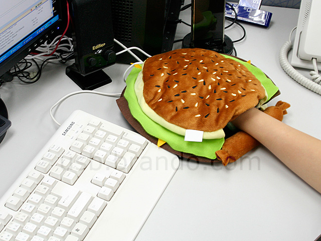 USB Burger Warmer Mouse Pad