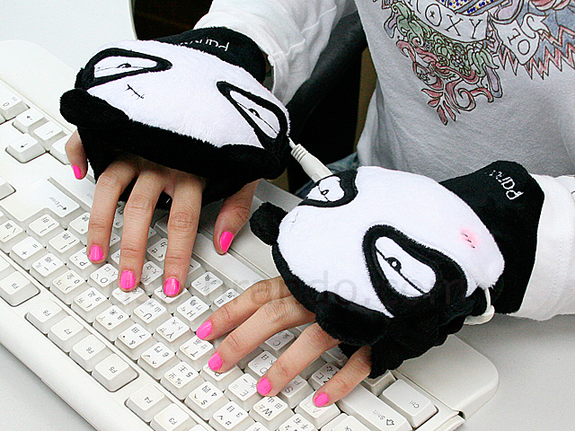 USB Panda Heating Gloves