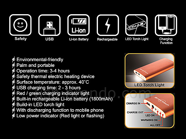 Mini USB Hand Warmer & Charger