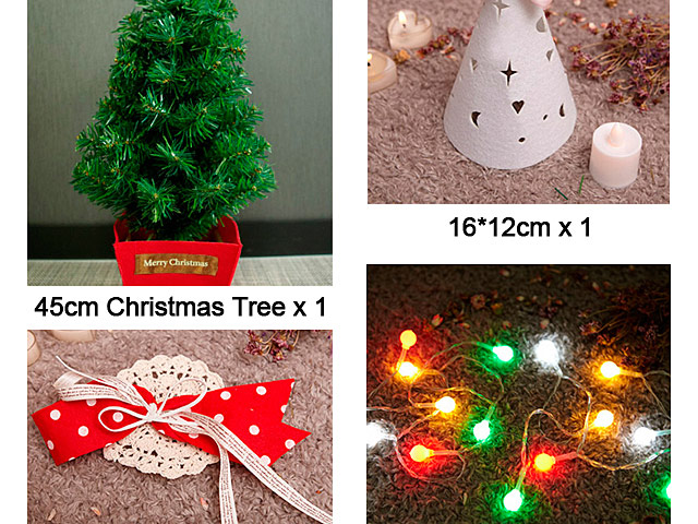 45cm LED Christmas Tree (Red Style)