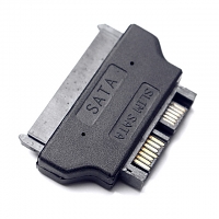 Slim SATA (7+6-pin) Male to SATA 22-Pin Female Adapter