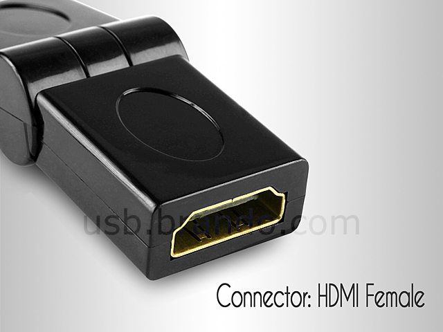 HDMI Male to HDMI Female Adapter (180°)