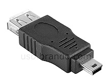 USB 2.0 A Female to Mini-B 5-pin Male Adapter
