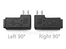 Micro-B Male to Micro-B Female Adapter (Horizontal 90°)