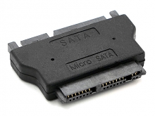 micro SATA (7+9-pin) Female to SATA 22-Pin Male Adapter