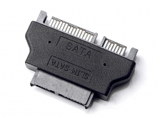 Slim SATA (7+6-pin) Female to SATA 22-Pin Male Adapter