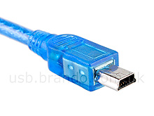 USB A Male to Mini-B 5 Pin Male Short Cable (1 feet)