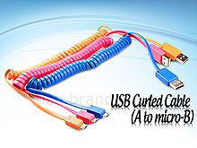 USB Curled Cable (A to micro-B)