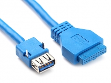 USB 3.0 20-Pin Header Male to USB 3.0 Type-A Female Cable