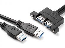 Dual USB 3.0 Extension Cable