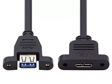 USB 3.0 micro B Female to USB 3.0 Type-A Female Cable