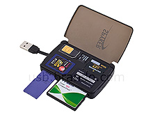 USB Multi-Card Reader with Memory Card Storage Box