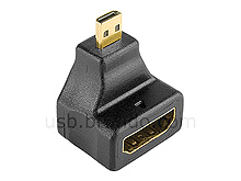 Micro HDMI Type D Male to HDMI Female Adapter (90 degree)