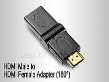 HDMI Male to HDMI Female Adapter (180°)