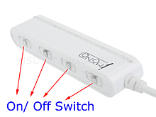 iMONO 4-Port Hub with On/Off Switches