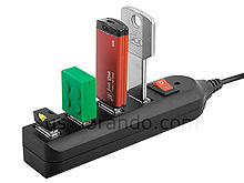 USB Power Strip 4-Port Hub with On/Off Switch