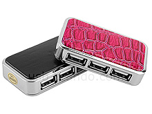 USB Leather 4-Port Hub