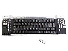 USB 2.4Ghz RF Wireless Multimedia Keyboard with Tracking Ball