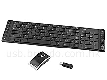 2.4GHz Super Slim Wireless Multimedia Keyboard with Laser Mouse