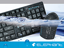 Elephant Diving Typist Cordless Laser Mouse + Keyboard Combo Set