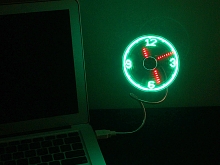 USB LED Clock Fan