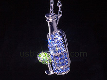 USB Jewel Cocktail Necklace Flash Drive