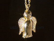 USB Jewel Angel Necklace Flash Drive