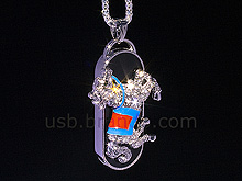 USB Jewel Horse Necklace Flash Drive