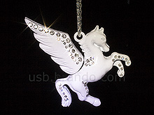 USB Jewel Pegasus Necklace Flash Drive