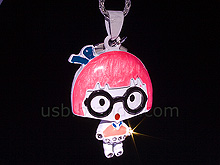 USB Jewel Gal Necklace Flash Drive