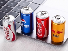 Mini Cans USB Flash Drive Keychain