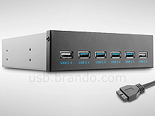 4-Port USB 3.0 + 2-Port Hub 5.25