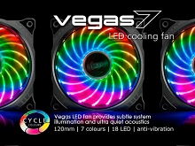 Vegas 7 12cm LED Cooling Fan