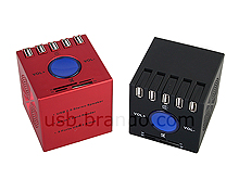 USB Multi-Card Reader with 5-Port Hub and Stereo Speaker