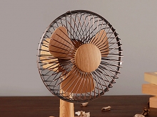 Retro Wooden Desk Fan