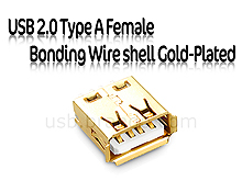 USB 2.0 Type A Female Bonding Wire shell Gold-Plated