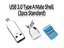 USB 3.0 Type A Male Shell (3pcs Standard)