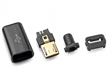 micro USB Male Shell (4pcs Standard) - Black