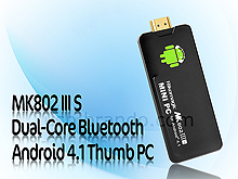 MK802 IIIS Dual-Core Bluetooth Android 4.1 Thumb PC