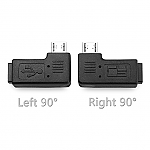 Micro-B Male to Micro-B Female Adapter (Horizontal 90°)