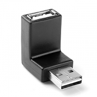 Reversible USB 2.0 A Male to USB 2.0 A Female Adapter (Right 90°)