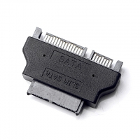 Slim SATA (7+6-pin) Female to SATA 22-Pin Male Adapter