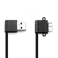 USB 3.0 A Male (Right 90°) to USB 3.0 micro B Male (Angled) Short Cable