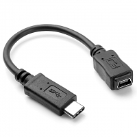 USB Type-C Male to USB Mini-B 5-Pin Female USB 2.0 Adapter, USBC-CNA1 