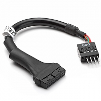 USB 3.0 20-Pin Header Male to USB 2.0 9-Pin Male Short Cable