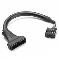 USB 3.0 20-Pin Header Female to USB 2.0 9-Pin Female Short Cable