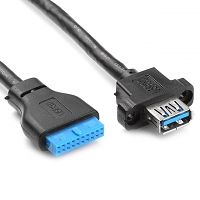 USB 3.0 20-Pin Header Male to USB 3.0 Type-A Female Cable II
